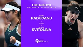 Emma Raducanu vs Elina Svitolina  2024 Auckland Round of 16  WTA Match Highlights [upl. by Drawd]