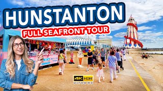 HUNSTANTON  Full tour of holiday seaside town Hunstanton Norfolk [upl. by Aisak]