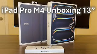 iPad Pro M4 Unboxing 13quot  Apple Pencil Pro  Folio Case [upl. by Ahmad]