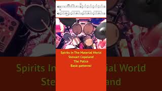 Great Drum Grooves Stewart Copeland  Spirits In The Material Worldshorts drums [upl. by Doowron81]