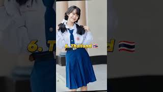 Top 10 Asian Countries with Most Beautiful School Uniforms in the world trendingshortstop [upl. by Karylin]