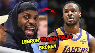 LeBron DESTROYS Bronny with Brutal Trash Talk After Getting Scored On [upl. by Epoh]