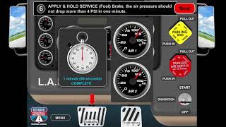 LAB Test  Air Brake Check  PreTrip Inspection  CDL Class A [upl. by Boonie]