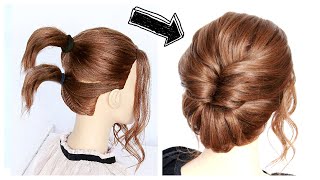 Easy Updo for Short to Medium Hair [upl. by Ahsinut]