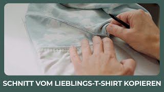 Schnitt eines TShirts abkopieren Shirt Upcycling Projekt Teil 1 [upl. by Zaneski]