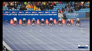 Men’s 100M Final British Olympic Trials 2024 [upl. by Aratahs]