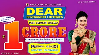 LOTTERY LIVE DEAR LOTTERY SAMBAD 1PM LIVE DRAW TODAY 10092024  Will You Are the Next Crorepati [upl. by Olecram]