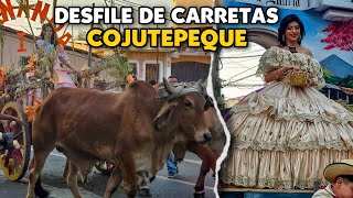 😲El desfile Típico de CARRETAS DE COJUTEPEQUE 2024  Único en El Salvador 🇸🇻 [upl. by Miru]