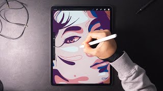 Portrait Illustration with iPad Pro [upl. by Jarita251]