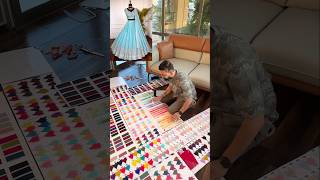 Lehenga Making Process  Skyblue color Real Mirror amp Thread Embroidery work Designer Lehenga choli [upl. by Htebasile83]