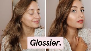 I FINALLY TRIED GLOSSIER MAKEUP [upl. by Gairc]