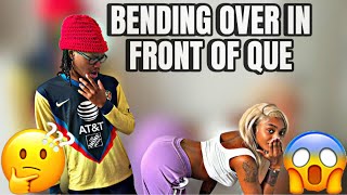 BENDING OVER IN FRONT OF QUE TO GET HIS REACTION 😳😍‼️ [upl. by Alvord]