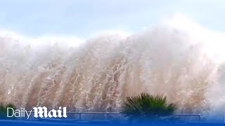 Storm Ciaran Devastating waves and high speed winds crash through the UK [upl. by Dorion492]