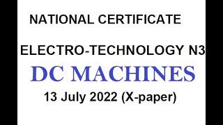 Electrotechnology N3 DC MACHINES AUGUST 2022 Question 3 mathszoneafricanmotives [upl. by Kenta]