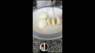 Peel and slicing 3 eggs🥚🥚🥚 [upl. by Wearing]