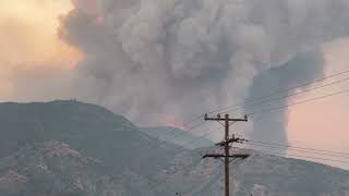 Yucaipa and Mentone CA under mandatory fire evacuation [upl. by Laekcim249]