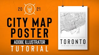 City Map Poster  Adobe Illustrator Tutorial [upl. by Nicolai]