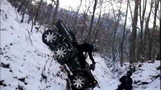 Polaris 6x6 Big Boss no limit vertical downhill QuadSquad [upl. by Arakahs]