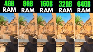 Counterstrike 2 Csgo2 2gb ram 4gb ram vs 8gb ram vs 16gb ram vs 32gb ram [upl. by Anyk412]