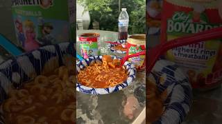 Chef Boyardee Vs Campbell’s Spaghetti and meatballs  Battle of the titans [upl. by Eiramana]