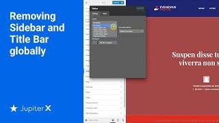 Removing Sidebar and Title Bar globally [upl. by Jenei]