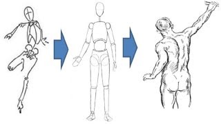 Figure Drawing Lessons 58  Drawing The Manikin Mannequin Figure [upl. by Herminia461]