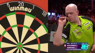 NINE DARTER Michael van Gerwen v Luke Humphries  2023 Players Championship Finals [upl. by Geilich630]