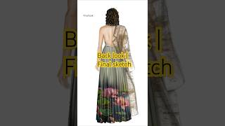 🪷335 Technical fashion illustration  How to drape dress procreate shorts tutorial art yt [upl. by Lechner]