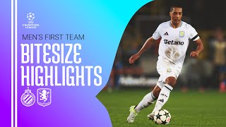 BITESIZE HIGHLIGHTS  Club Brugge v Aston Villa [upl. by Nanine540]