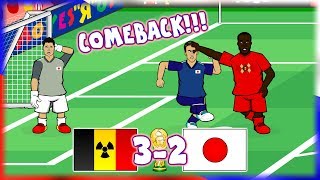 🇧🇪BELGIUM vs JAPAN 32🇯🇵 GREAT COMEBACK Vertonghen Fellaini Chadli score [upl. by Woodring]