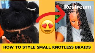 How to style small knotless braids [upl. by Nibor896]