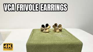 VAN CLEEF amp ARPELS FRIVOLE EARRINGS  SMALL MODEL  CLOSEUPS [upl. by Aniryt]