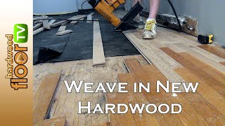 Weave New Hardwood Into Old  Large Floor Repair [upl. by Needan851]