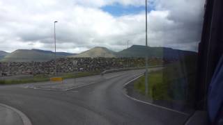 Bus trou from Torshavn to Klaksvik Faroe Islands 2017 [upl. by Hollander]