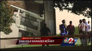 Possible sinkhole leads to building collapse at Summer Bay Resort [upl. by Eatnoj58]