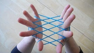 Hammock  Fishnet string figure  Step by step tutorial [upl. by Oirramaj]