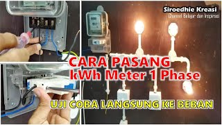 Cara pasang kwh meter 1 phase awas jangan kebalik [upl. by Arahc]