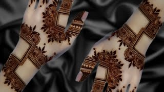 Square Mehndi Designs For Back Hand ll Easy Arabic Mehndi Design For Front Handll New stylish Mehndi [upl. by Burley]