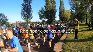 Rheinpark parkrun 158  October 3rd 2024 fast [upl. by Riella]