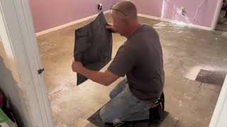 CARPET TILE INSTALL  DIY [upl. by Ahsennod460]