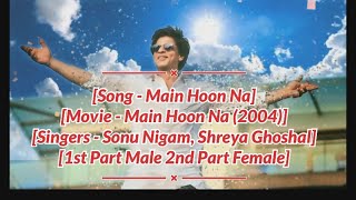 Main Hoon Na 2004 sonunigam shreyaghoshal SECONDLOVE29 song vairalvideo tranding romantic [upl. by Yhtomit]