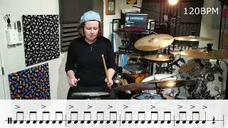 Low Moeller Technique Development Exercises drum tutorial [upl. by Hanyaz]