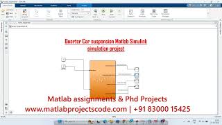 Quarter Car suspension Matlab Simulink simulation project [upl. by Meryl]