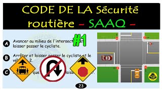 Code de la Sécurité routière 2024  Examen théorique SAAQ Québec test 1 [upl. by Canfield]