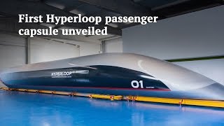 First Hyperloop Passenger Capsule Unveiled  Hyperloop Transportation Technologies Inc [upl. by Olenka759]