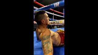 Ringside Angle of Karlos Balderas Almost Sending Fidel Cervantes Thru the Ropes shorts [upl. by Norward]