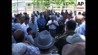 Osh funeral JalalaAbad mourning displaced evacuees [upl. by Eimia]