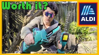 Aldi mini chainsaw amp hedge trimmer Garbage or good [upl. by Nylrehc]