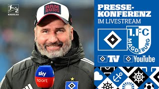 RELIVE PRESSEKONFERENZ MIT TIM WALTER I 12 Spieltag I HSV vs 1 FC Magdeburg [upl. by Aikahs]