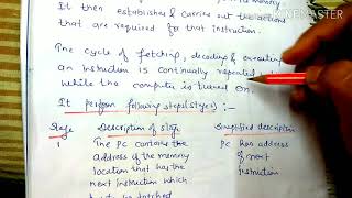 Fetch and execution cyclelecture23coa [upl. by Aizirk]